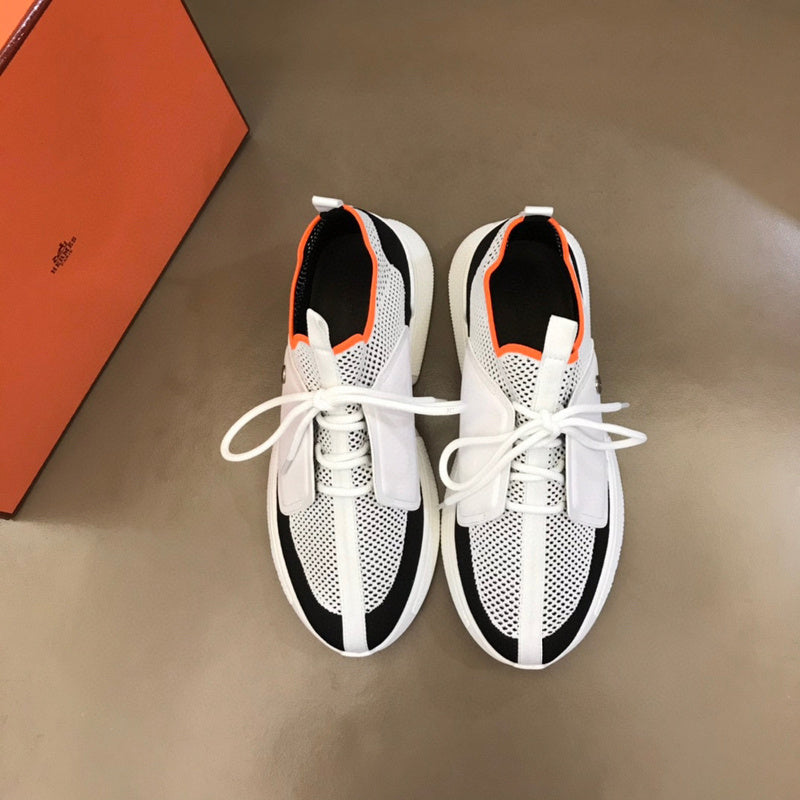 Hermès Red High-Top Sneakers - Back View