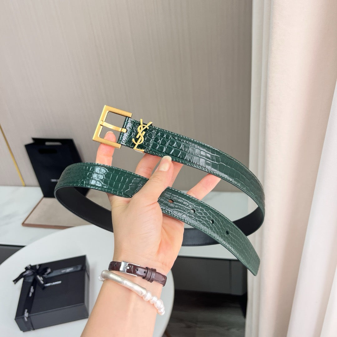 Saint Laurent Belts- Saint Laurent Belt 2 Cm Classic Everyday Designer Belt