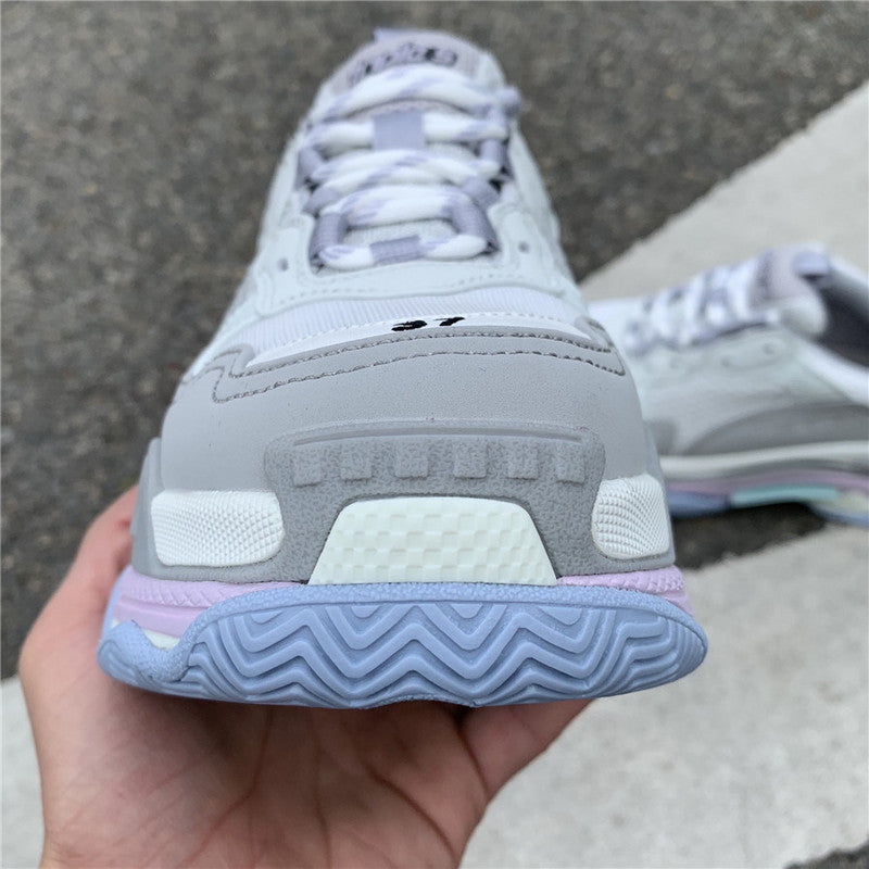 Balenciaga Grey Chunky Platform Sneakers - Detail Shot of Craftsmanship