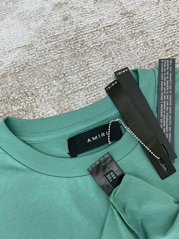Amiri luxury t-shirt detail shot