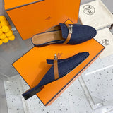 Hermès White High-Top Sneakers - Heel Detail View