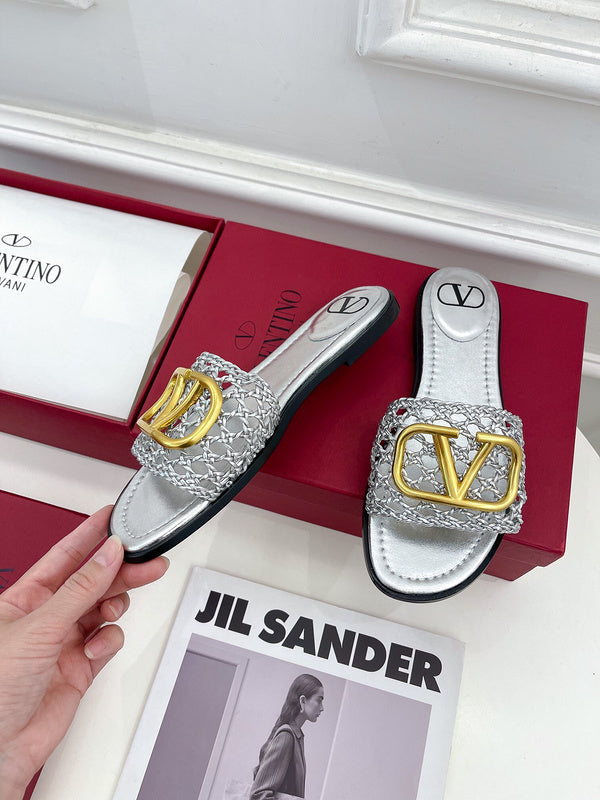 Close-up of Valentino Garavani shoes craftsmanship