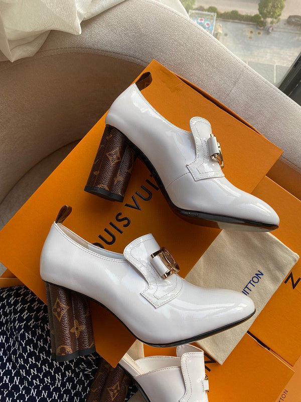 Close-up of Louis Vuitton shoes craftsmanship