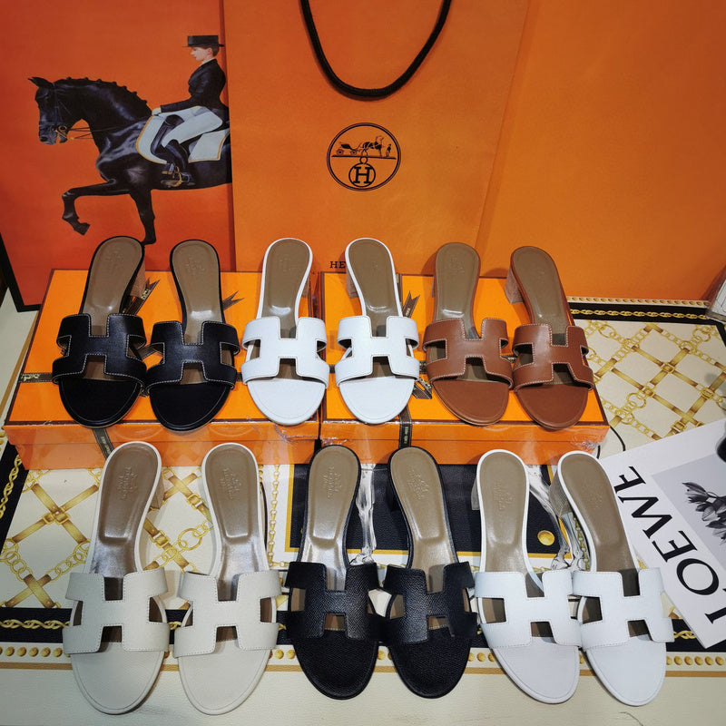 Hermès White Crisscross Strap Sandals - Back View