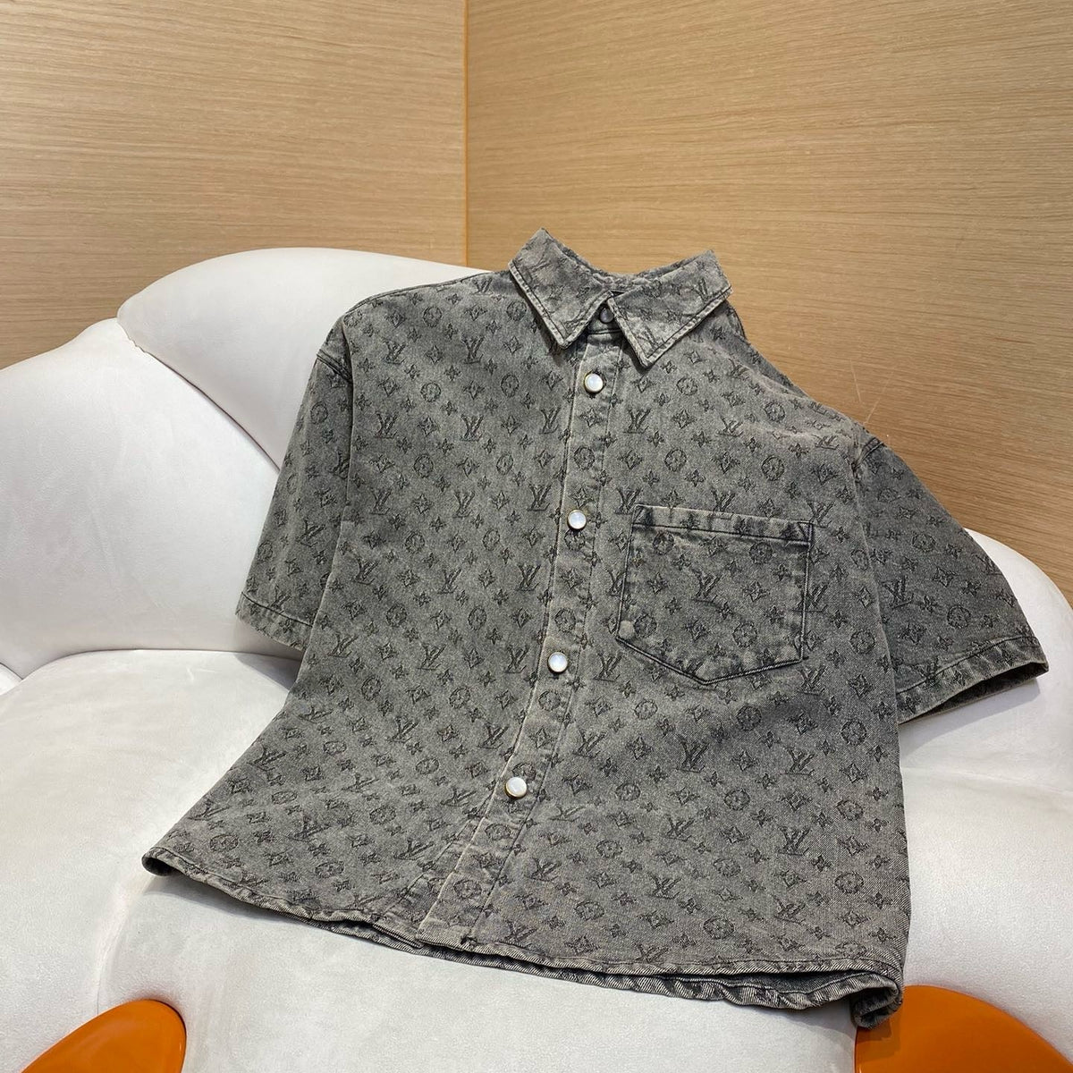 Louis Vuitton Tops- Louis Vuitton Lou Denim Shirt Elegant Everyday Designer Top