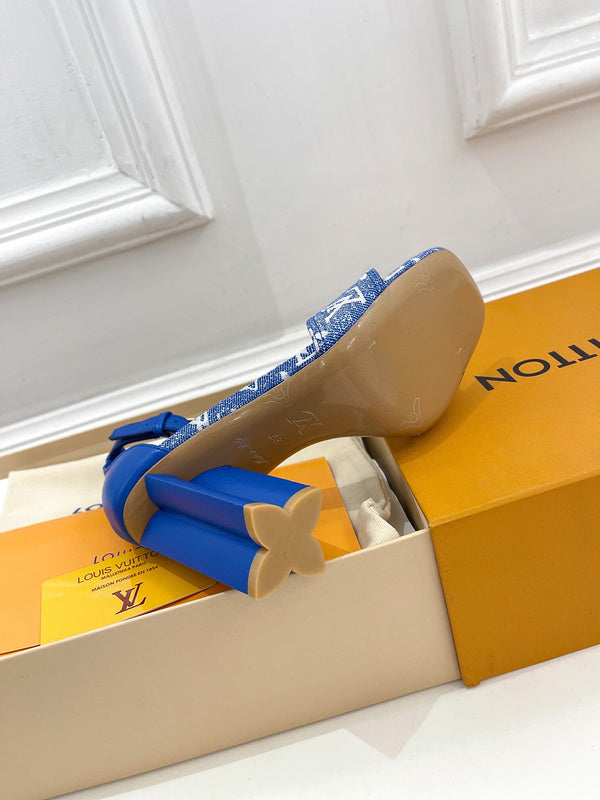 Louis Vuitton Tan High-Top Sneakers - Studio Shot