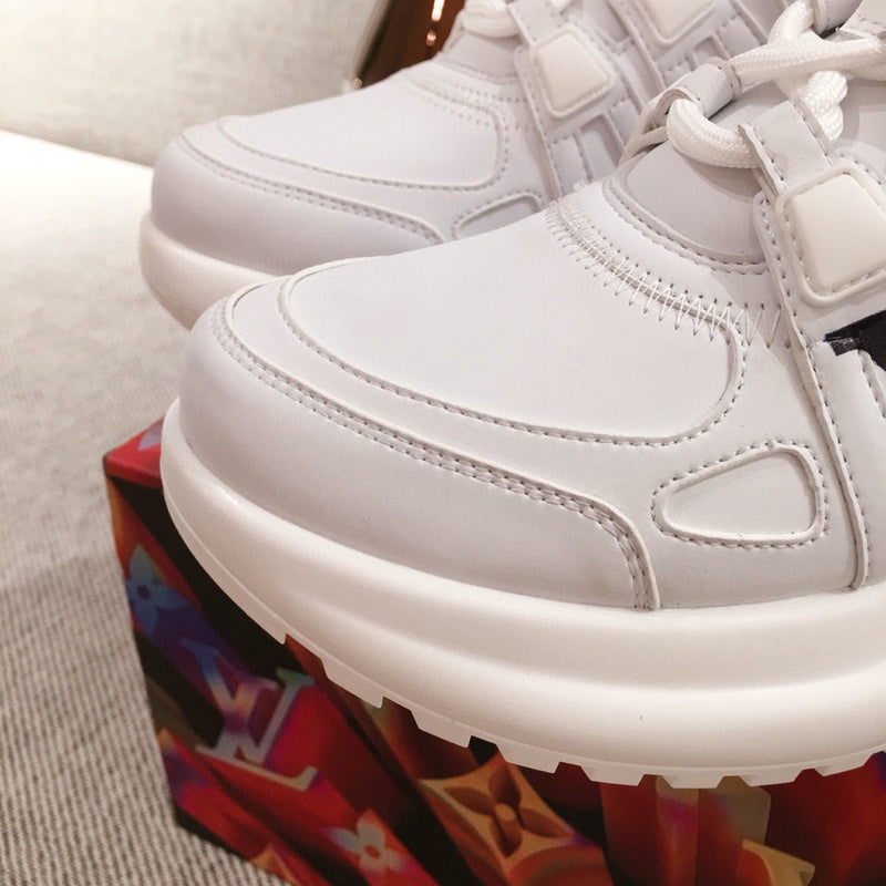 Close-up of Louis Vuitton shoes craftsmanship