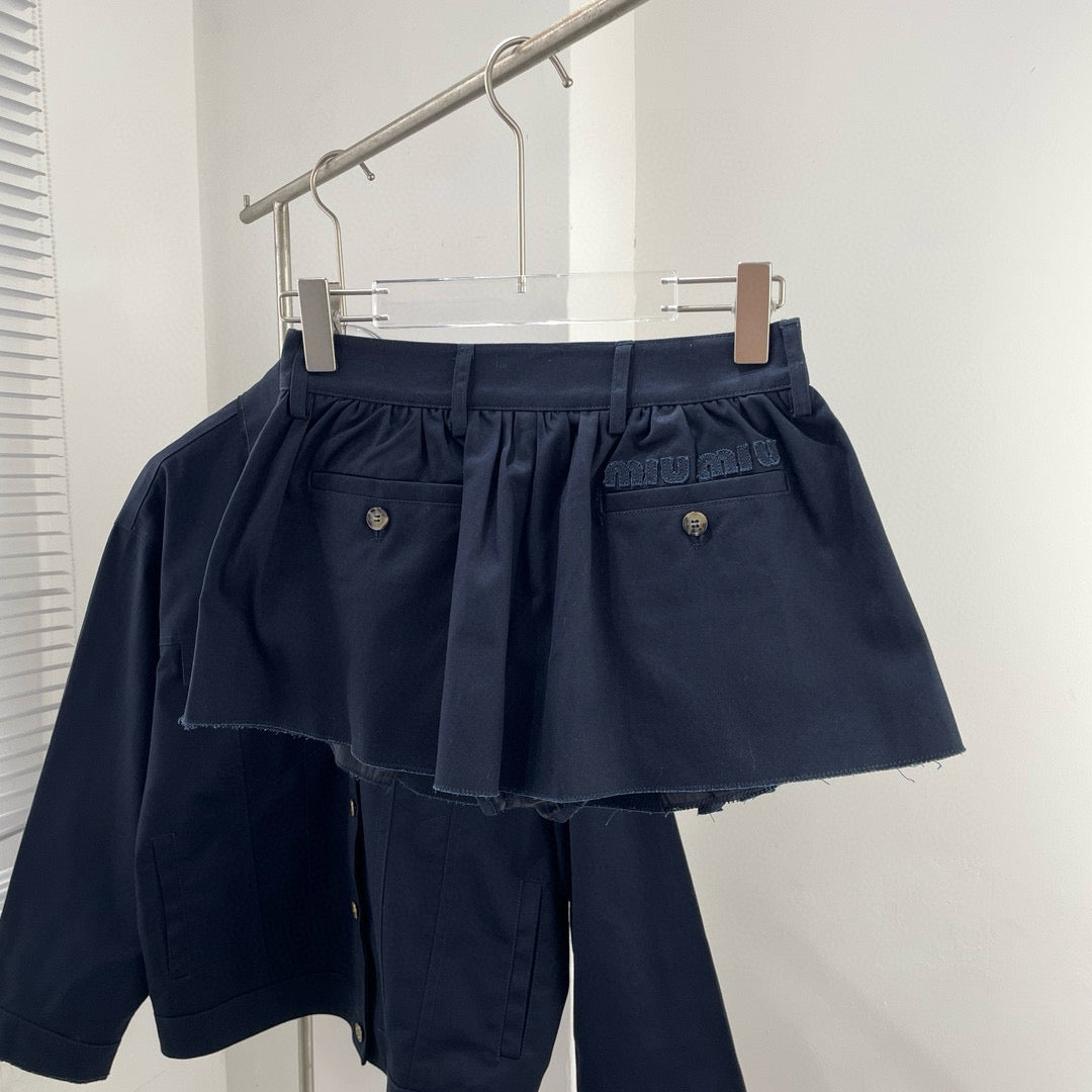 Skirts- Miu M Denim Skirt Elegant Designer Casual Skirt