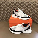 Hermès Red High-Top Sneakers - Full Silhouette View
