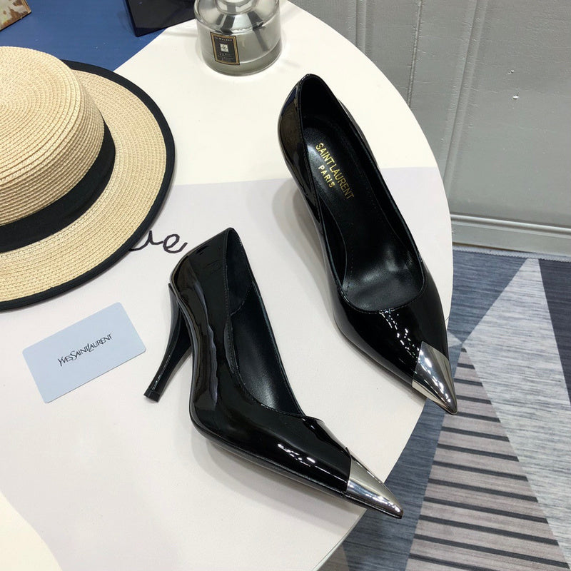 Close-up of Saint Laurent shoes craftsmanship