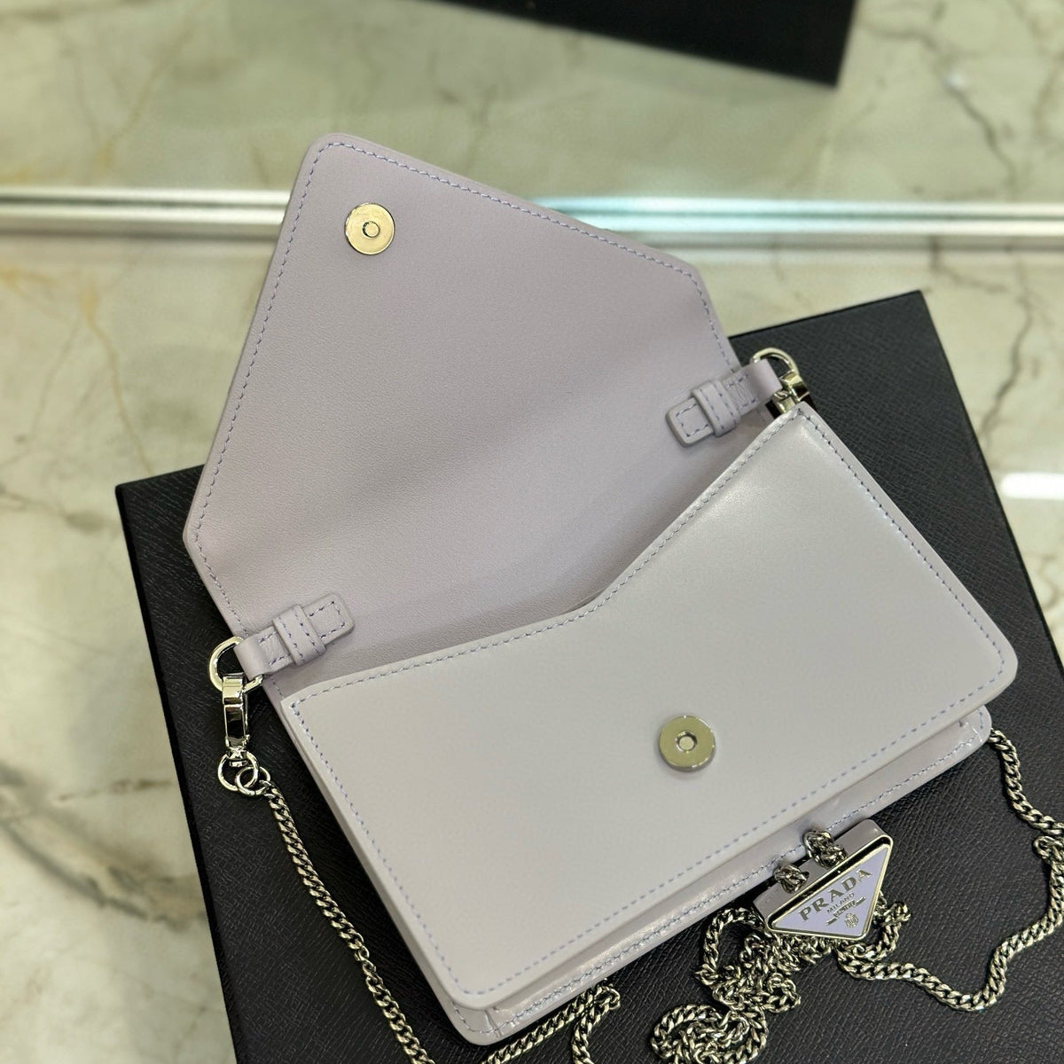 Bags- Pd Triangle Logo Buffed Shoulder Bag Elegant Everyday Designer Handbag