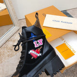 Close-up of Louis Vuitton shoes craftsmanship