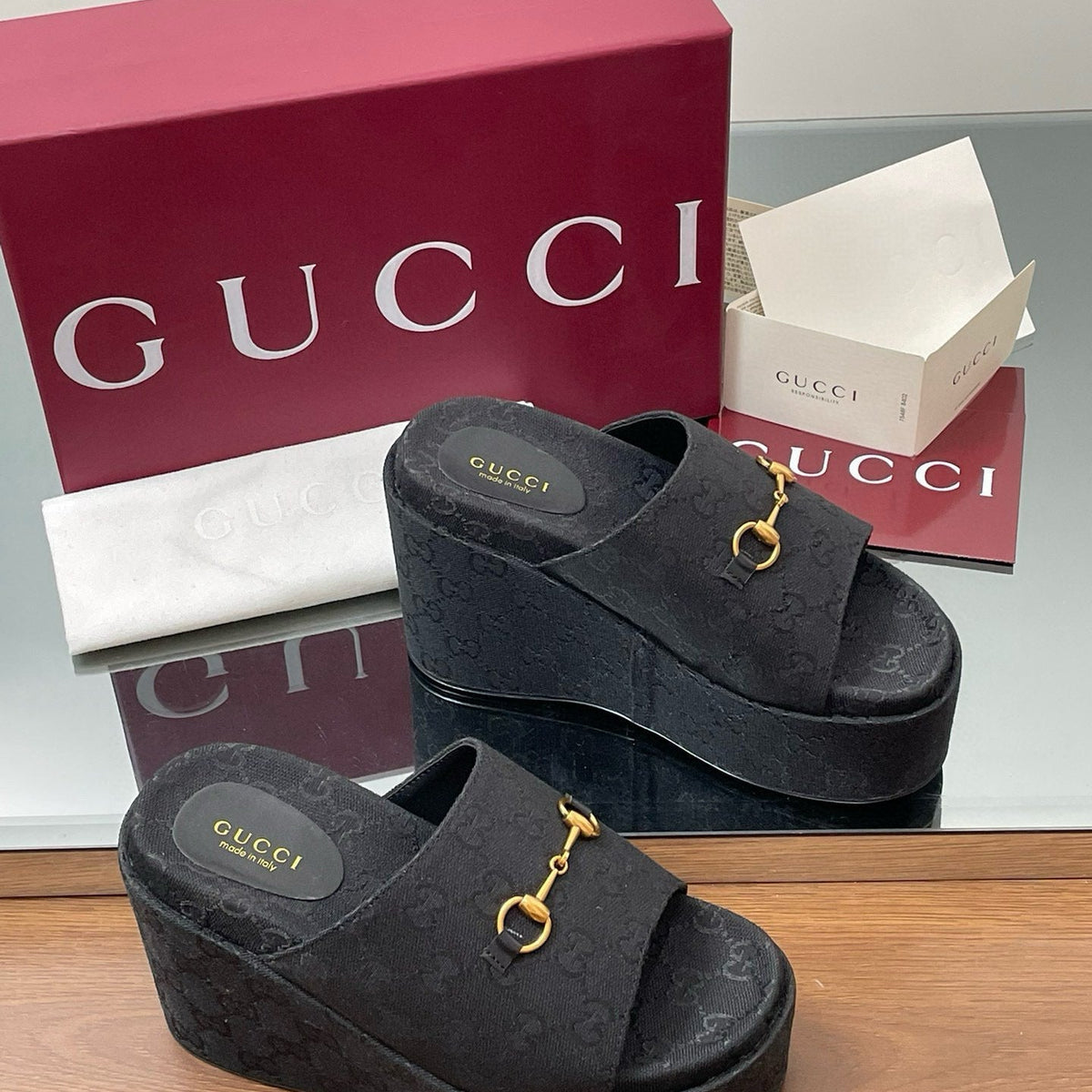 Gucci Shoes- Gucci Wedge Sandals Luxury Lifestyle Designer Footwear