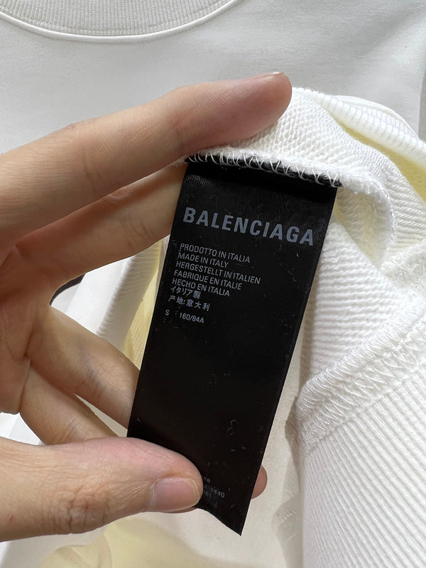 Close-up of Balenciaga designer clothing craftsmanship