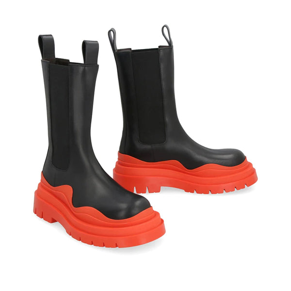 Bottega Veneta Shoes - Bottega Veneta Leather Tire Boots Women Comfortable Everyday Designer Shoes
