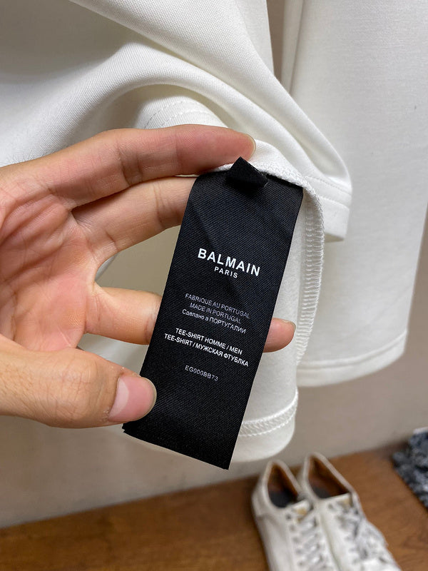 Close-up of Balmain designer clothing craftsmanship
