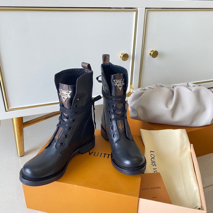 Close-up of Louis Vuitton shoes craftsmanship