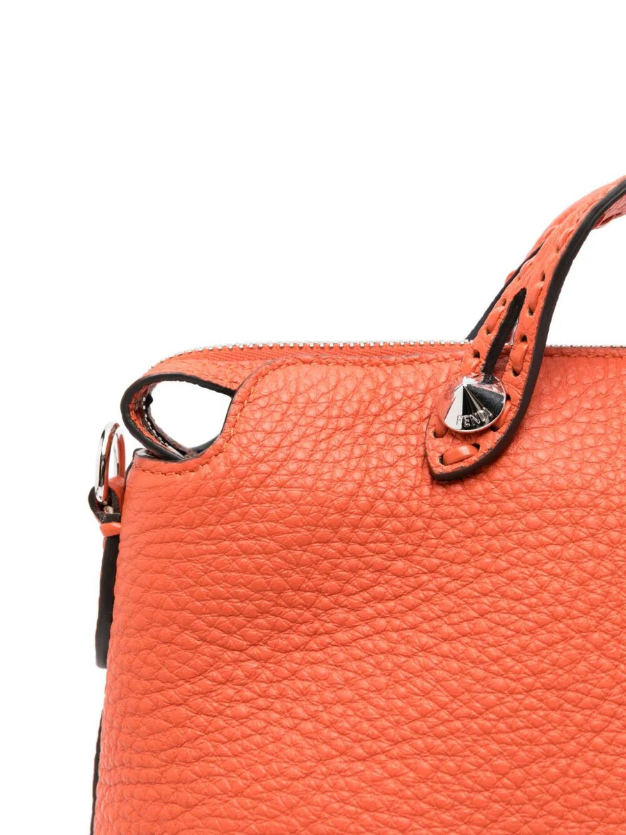 Close-up of Fendi shoulder bags hardware and fine stitching