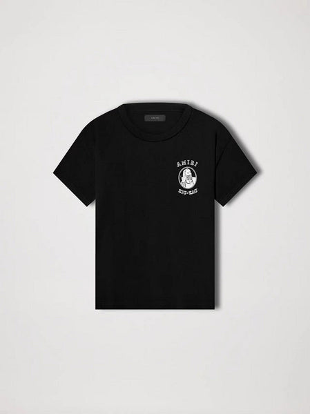 Close-up of Amiri t-shirt craftsmanship