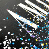 Close-up of Amiri t-shirt craftsmanship