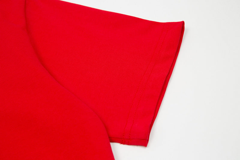 Close-up of Burberry t-shirt craftsmanship