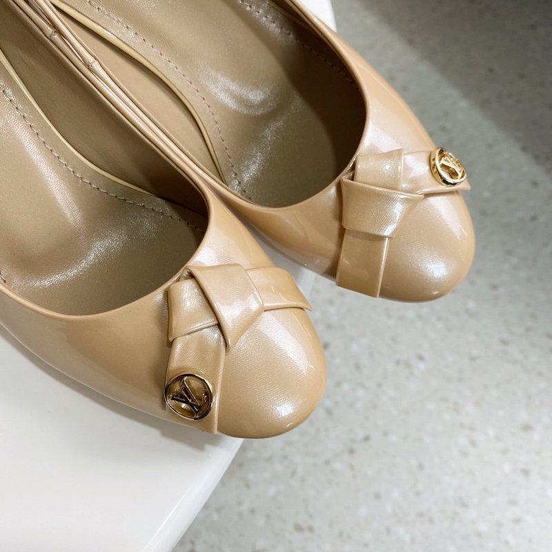 Close-up of Louis Vuitton shoes craftsmanship