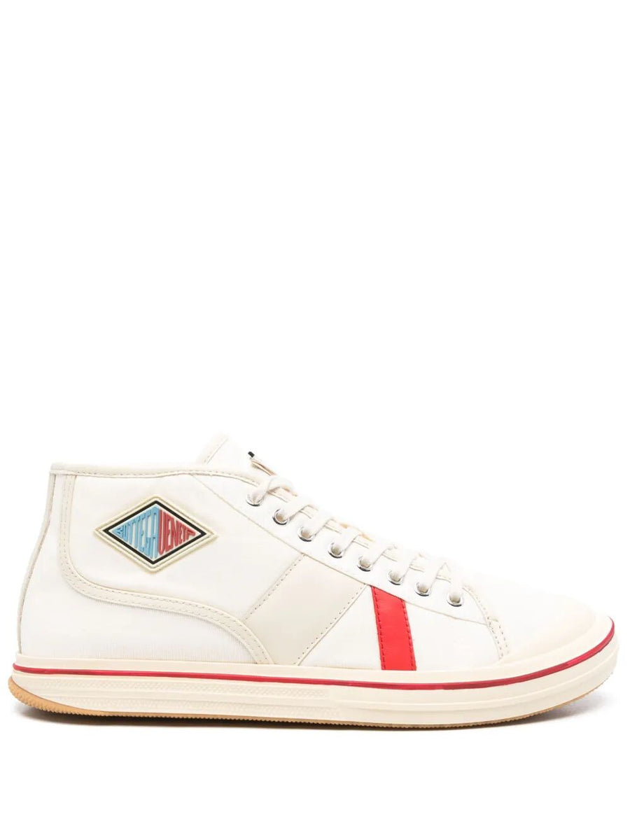 Bottega Veneta Shoes Bottega Veneta Men Eliot Mid-Top Canvas Sneakers Comfortable Everyday Designer Shoes