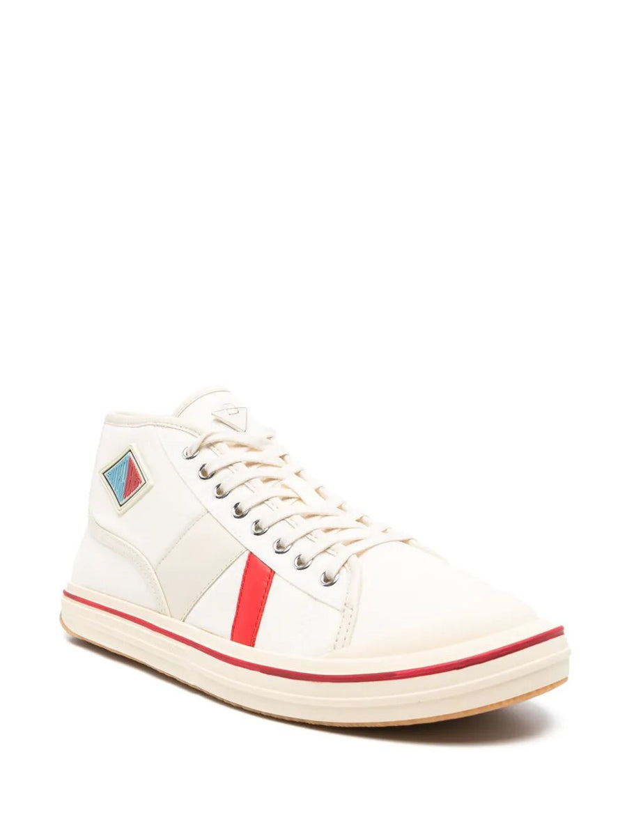 Bottega Veneta Shoes Bottega Veneta Men Eliot Mid-Top Canvas Sneakers Comfortable Everyday Designer Shoes