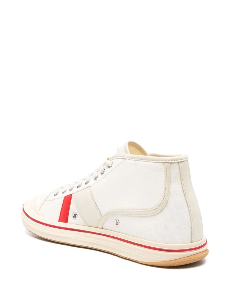 Bottega Veneta Shoes Bottega Veneta Men Eliot Mid-Top Canvas Sneakers Comfortable Everyday Designer Shoes