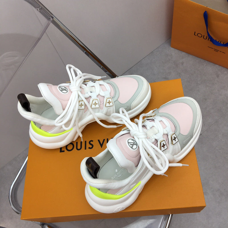 Louis Vuitton White Low-Top Sneakers - Studio Shot