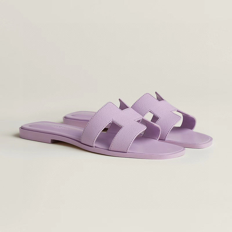 Hermès Nude Gladiator Sandals - Angled View