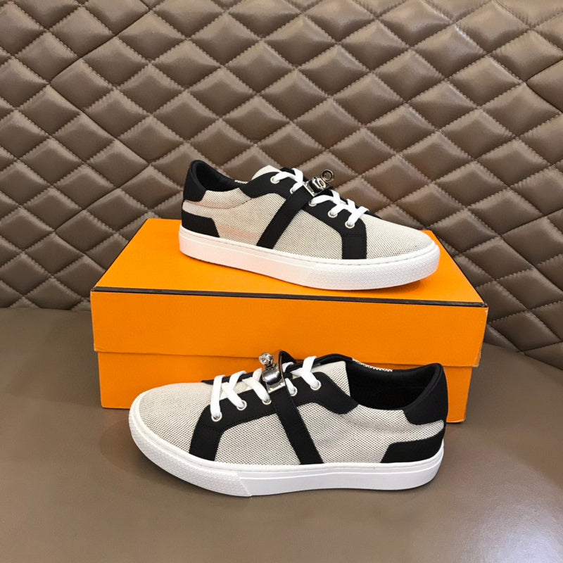 Hermès White Low-Top Sneakers - Lifestyle Styling Shot