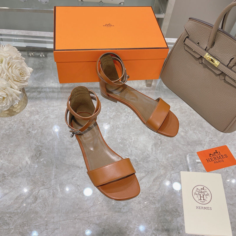 Hermes shoes Style 323 - front view, classic monogram styling