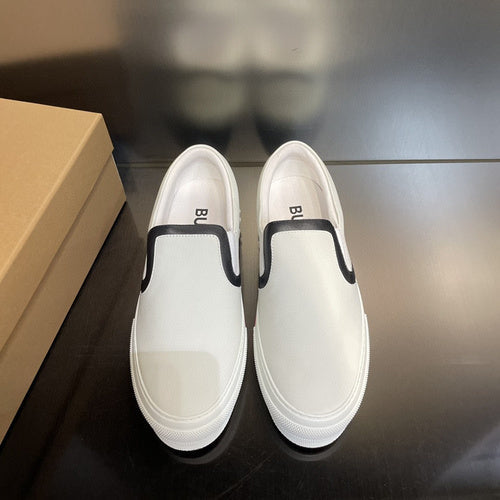 Burberry Red Classic Ballet Flats - Full Silhouette View
