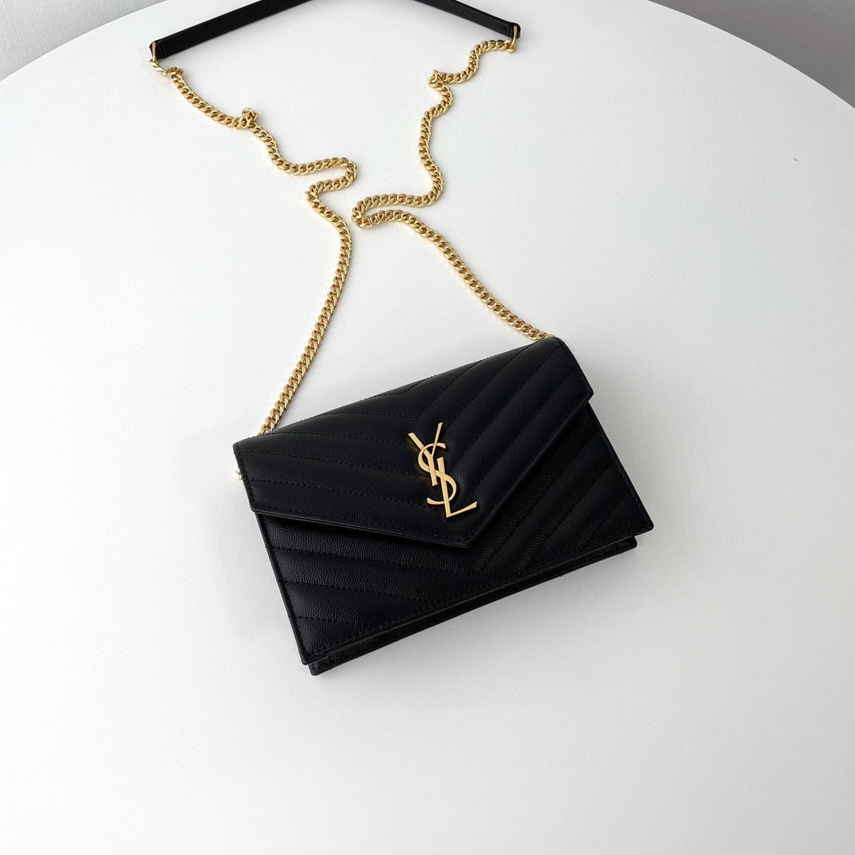 Saint Laurent Wallets- Saint Laurent Cassandre Envelope Wallet On Chain Premium Leather Designer Wallet