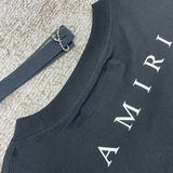 Close-up of Amiri t-shirt craftsmanship