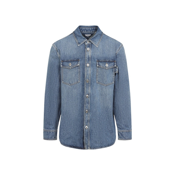 Bottega Veneta Tops? Bottega Veneta Denim Shirt Men Elegant Everyday Designer Top