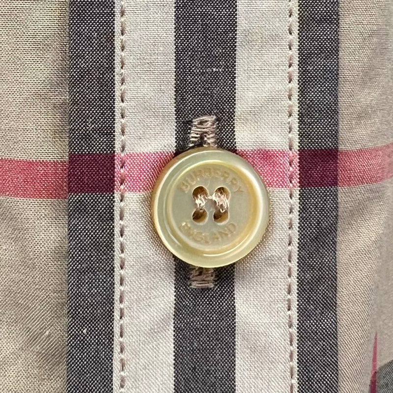 Close-up of Burberry designer clothing craftsmanship