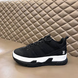 Burberry Grey Low-Top Sneakers - Heel Detail View