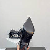 Saint Laurent luxury shoes detail shot