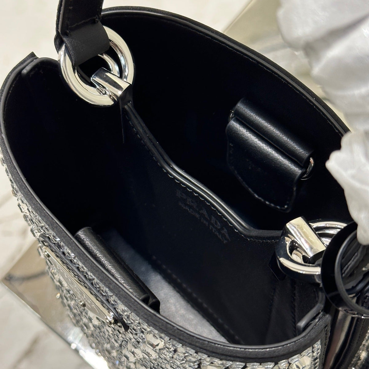 Bags- Pd Panier Satin Bag Luxury Designer Leather Handbag
