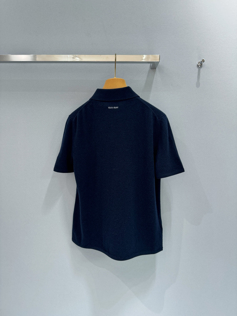 Polo Shirts? Miu M Polo Shirt Classic Designer Cotton Polo Shirt