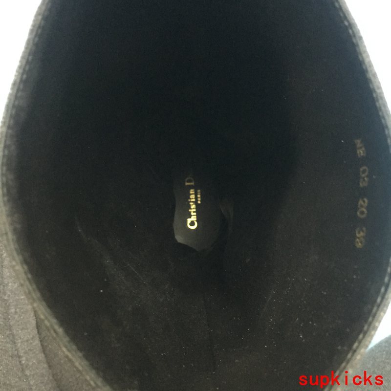 Dior Grey Slip-On Sneakers - Close-Up Texture View