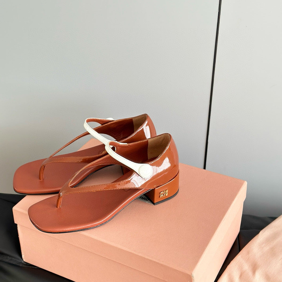 Shoes- Miu M Thong Sandals Luxury Lifestyle Designer Footwear