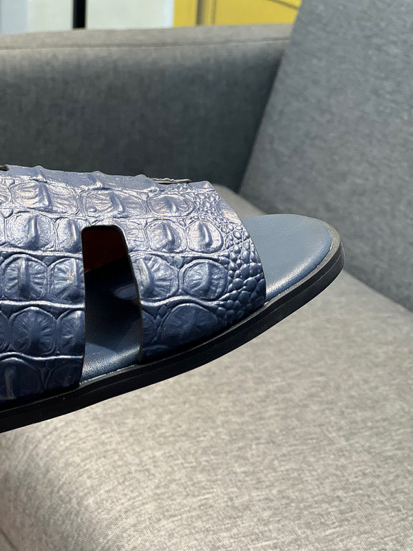 Hermès Grey Classic Ballet Flats - Angled View