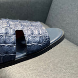 Hermès Grey Classic Ballet Flats - Angled View