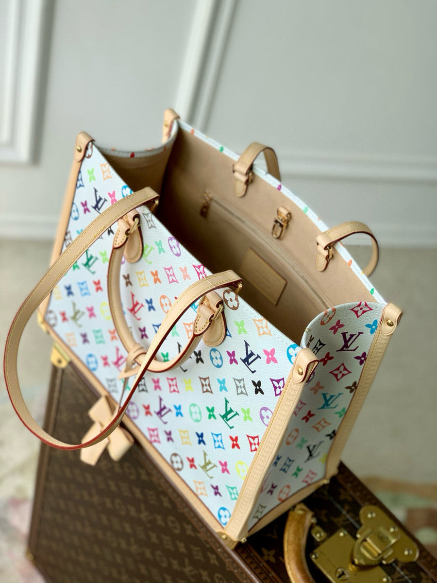 Louis Vuitton Bags- Louis Vuitton Lou x Murakami Onthego Mm Bag Elegant Everyday Designer Handbag