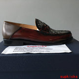 Dior Burgundy Slingback Heels - Side Profile View