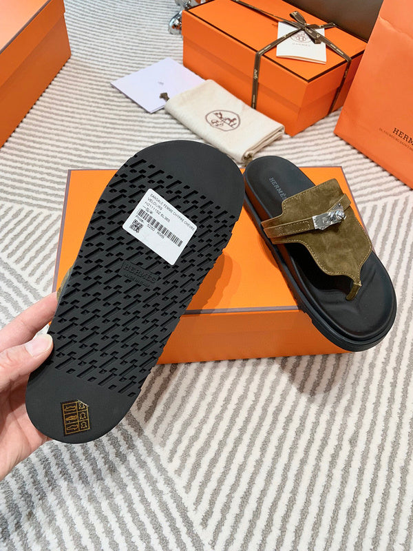 Hermès Nude Ankle Strap Sandals - Back View