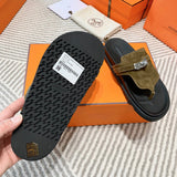 Hermès Nude Ankle Strap Sandals - Back View